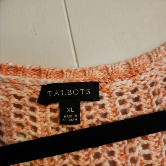 Talbots Coral Openwork Sweater - Picture 4 of 4